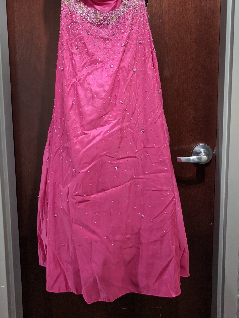 Riva Designs 6679 Size 10 Raspberry Pink Prom Dress - Picture 2 of 5